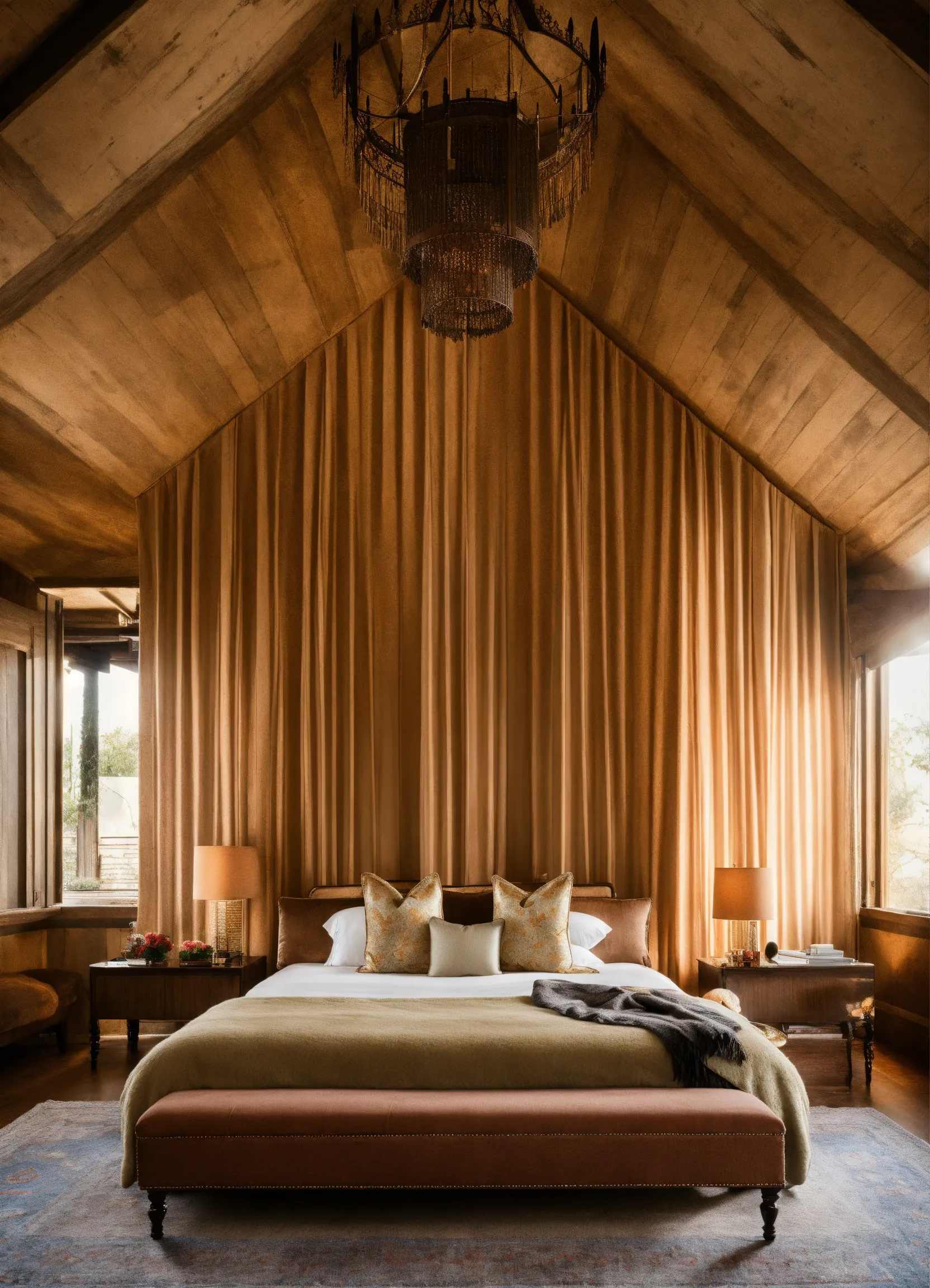 Ambiente de descanso con cortinas blackout